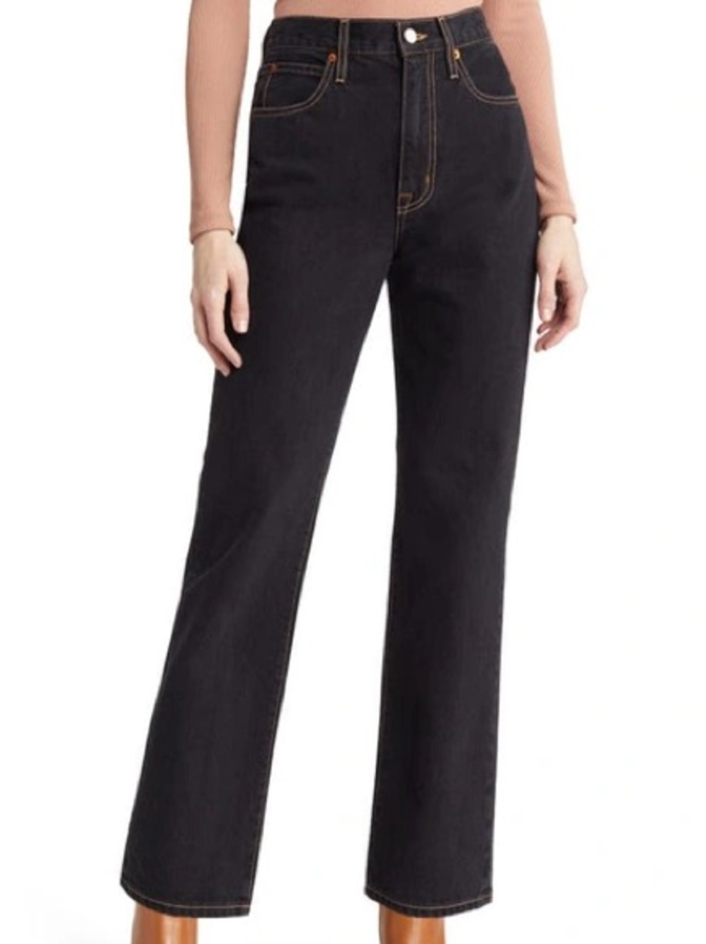 SLVRLAKE Black Straight-Leg Jeans